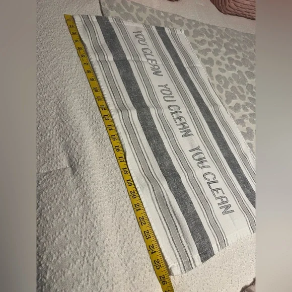 Striped Kitchen Towels with Fun Text - Picture 2 of 3